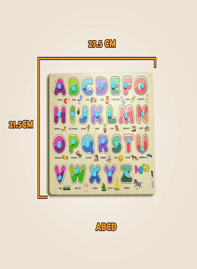 APPSTER Jumbo Size Colorful Wooden Puzzle Toy for Kids Jigsaw Puzzles for Adults Baby Learning Educational Toys Board Game (ABCD + India Map + Number) - Image 5